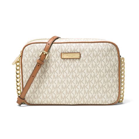 michael kors jet set item large messenger|michael kors vanilla jet set.